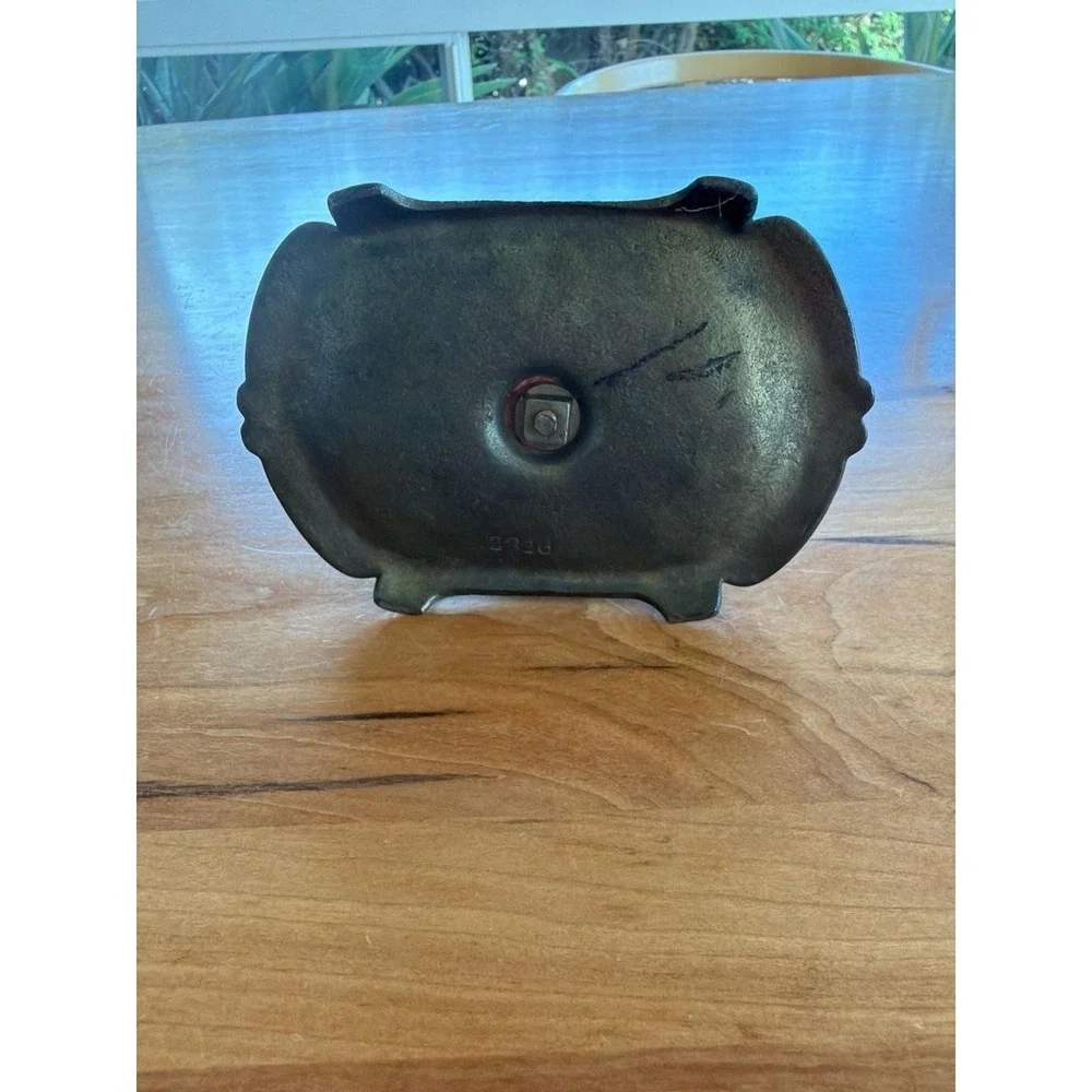 Antique Art Deco‎ Egyptian Revival Cast Iron Ashtray and Matchbox Holder